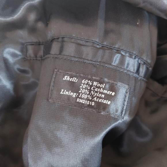 Bradley Jon’s Wool Cashmere Blend Double Breasted Coat Size 46 - Picture 10 of 11